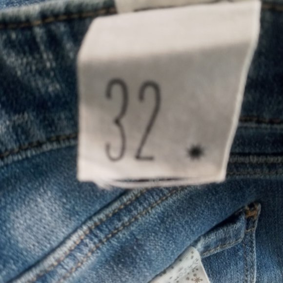 Cosmic Blue Love Jeans Womens Sz 32 Blue Denim Skinny Venus Mid Rise Relaxed Ski - Picture 11 of 12